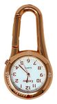 Entino Unisex Pocket FOB Watch Rose Gold Clip on Carabiner White Face with Rose Gold Numbers Doctors Nurses Analog Display Quartz Movement