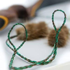 Shatterproof Archery Camo Hunting Bowstrring for recurve and longbows with Beaver String silencers Installed (58" (Beaver) Acutal Bowstring Length)