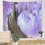 LEKAIHUAI Tapestry Wall Hanging Wisteria Tree Wall Tapestries Decoration for Bedroom Living Room Dorm 59.1X59.1 Inches