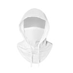 Ligart Cooling Balaclava Sun UV Protection Hood Breathable Full Head Mask Face Cover for Men Women Cycling Motorcycle Fishing White