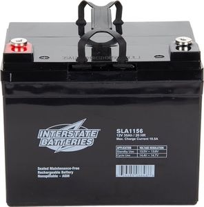 Interstate Batteries 12V 35Ah Battery (Insert Terminal) SLA AGM VRLA Rechargeable Replacement for Construction Devices, Electric Stations, Backup Energy Storage (SLA1156)