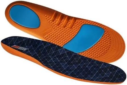 JobSite Gel Sport Insoles - Gel Heel & Metatarsal Shock Pad - US Men 8-13 Women 9-14 (Trim to Fit)