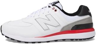 New Balance Men's 574 Greens V2 Golf Shoe, White/Black, 9 UK