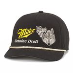 American Needle Miller Genuine Draft Beer Canvas Cappy Adjustable Snapback Baseball Trucker Hat (23005A-MGD-BLK)