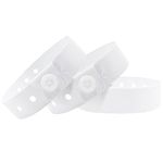 Wristall Plastic Party White Wristbands-100 Pack Colored Vinyl Wristbands for Events-Waterproof Lightweight Security Wrist Bands for Bar Club Festival Music Meeting