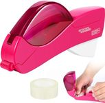 Semi Automatic Tape Dispenser, Hand-held One Press Cutter for Gift, Tape Dispenser with Cutter Portable Tape Roll, Suitable for Various 12MM to 19mm Width Tapes (Rose)