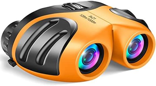 LET'S GO! Outdoor Toys for 3-12 Year Old Boys, DIMY Compact Waterproof Binocular for Kids Boys Easter Gifts for Boys Age 3-12 Best Easter Gifts for Boys Girls Orange