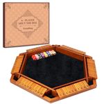 TooyBing Upgraded 1-6 Players Shut The Box Dice Game, Wooden Board Table Family Game for Kids and Adults with 16 Dice, Classic Tabletop Math Game for Pub Classroom Party, Gift for Christmas Birthday