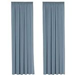 Blackout Curtain Panels Thermal Insulated Window Curtains for Bedroom/Living Room, Darkening & Noise Reducing Pencil Pleat Drapery with Two Free Tiebacks - Citadel - 2 Panels , 46" Width x 72" Depth