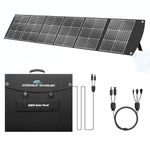 Ecosonique 300W Portable Solar Panel for Most Power Stations, Foldable & Lightweight Solar Suitcase with Kickstands, 40V MC4 & Multi-Output for Solar Generators, RVs, Camping, and Outdoor Use