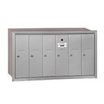 Salsbury Industries 3506ARU Recessed Mounted Vertical Mailbox with 6 Doors and USPS Access, Aluminum