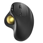 Nulea M501 Wireless Trackball Mouse, Rechargeable Ergonomic, Easy Thumb Control, Precise & Smooth Tracking, 3 Device Connection (Bluetooth or USB), Compatible for PC, Laptop, iPad, Mac, Windows.