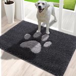 Oiilores Dirt Trapper Door Mat Indoor 85 x 150 cm, Non-Slip Washable Rug, Low-Profile Inside Doormats for Entryway, Super Absorbent Dog Mats for Muddy Paws, Dark Grey