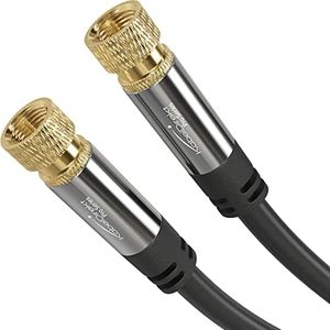 CableDirect – SAT Cable, coaxial Cable, Satellite Cable – TV Cable with Multi-Layer Shielding and Break-Proof Metal F connectors – 15.3m Long (HDTV, Radio, DVB-T, DVB-C, DVB-S, DVB-S2)