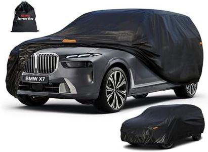 Kayme 7 Layers SUV Car Cover Custom Fit for BMW X7 (2018-2025) Waterproof All Weather for Automobiles, Outdoor Full Cover Rain Sun UV Protection.Black