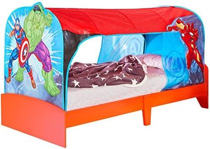 Marvel Worlds Apart - Hello Home Los Vengadores - Guarida cubrecama de Tela, Rojo, 90x190x90 cm