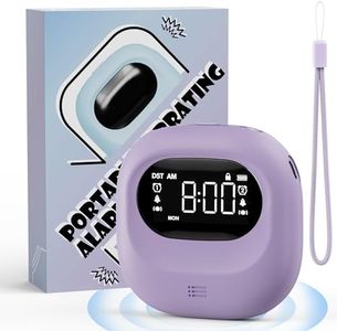 Roxicosly Vibrating Alarm Clock for Heavy Sleepers, Super Loud Bed Shaker Alarm Clock for Hearing Impaired Deaf, Rechargeable Travel Alarm Clock, Dual Alarm with Weekday/Weekend