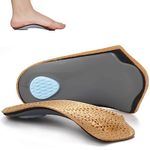 Arch Support Insoles for Women/Men, 3/4 Plantar Fasciitis Insoles High Arch Supports Shoe Insoles for Flat Feet, Over-Pronation, Foot Pain Relief, Orthotics Heel Cushion Inserts for Running Walking, S