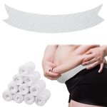 Wesnoy 10 Pcs Tummy Liners for Sweat Cotton Under Belly Sweat Liners Plus Size Under Belly Sweat Absorber Pads Belly Band for Women Men, XX-Large White