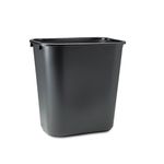 Rubbermaid FG295600BLA Rectangular Wastebasket, 26.6 L, Black (Pack of 12)