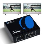 OREI UltraHD 4K @ 60 Hz 1 X 2 HDMI Splitter 1 in 2 Out 2 Port 2: 8-Bit - HDMI 2.0, HDCP 2.0, 18 Gbps, EDID, Duplicate/Mirror 4K Screens - UHDS-102