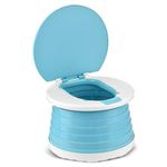 Travel Potty 2-in-1 Portable Potty for Toddlers Foldable Kids Training Toilet Seat for Boys Girls Baby Carry Potty Childrens Car Potty Chair for Camping Park Indoor Outdoor with 15pcs Potty Liners