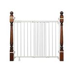 Summer Metal Banister & Stair Safety Baby Gate, Fits Openings 31-46” Wide, White Metal, For Doorways and Stairways, 32.5” Tall Walk-Through Baby and Pet Gate