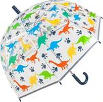 Papootz Childrens Clear Bubble Dome Kids Umbrella Boys Girls Brolly School Travel