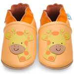 Soft Leather Baby Shoes with Suede Soles - Toddler Shoes - Infant Shoes - Pre Walker Shoes - Crib Shoes - Jimmy Giraffe 0-6 Months