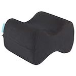 bonmedico ergonomic knee pillow for side sleepers, memory foam leg pillow, black