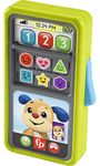 Fisher-Price Baby to Toddler Learning Toy Phone with Lights and Music, 2-in-1 Slide to Learn Smartphone, UK English Version, HNM84, Multicolor