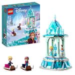 LEGO | Disney Princess Anna and Elsa's Magical Merry-Go-Round, Frozen Castle Inspired Playset with Princess Micro Dolls and Olaf Figure, Toy Gift for 6 Plus Years Old Kids, Girls, Boys 43218