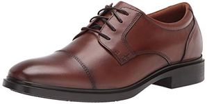 Florsheim Men's Forecast Waterproof Cap Toe Oxford, Cognac Smooth, 9.5 Wide