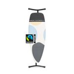 Brabantia - Ironing Board D - Integrated Steam Iron Rest - Adjustable Height with Transport Lock - Non-Slip Rubber Feet - Cotton Cover with Foam Layer - Foldable XL Unit - Spring Bubbles - 135x45 cm
