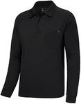 Lightbare Men’s Performance Polo Shirt Moisture Wicking Quick Dry Tactical Pique Shirts Hiking Fishing Golf UPF 50 Charcoal Grey