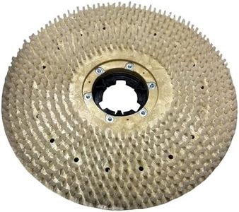 Clarke 51447D Nilfisk Advance Alto Brush, 20-Inch Polypropylene Dual Direction Rotary Scrub Brush with Clutch Plate; Beige Top, Clear Bristles; for Clarke Encore S20, L20 and S20E