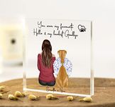 Personalised Bee - Personalised Pet Loss Gift, Owner and Pet Portrait, Dog Loss Bereavement Keepsake, Cat Loss Print Acrylic Block 10cmx10cmx1.5cm