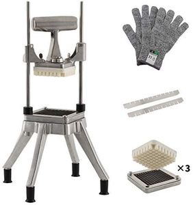 TUNTROL Commercial Vegetable Dicer, 1/2" +1/4" +3/8" Stainless Steel Blade, Quick Chopper Machine Easy for Onion Tomato Pepper Potato