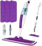 Mops for Floor Cleaning Wet Spray Mop with 14 oz Refillable Bottle and 3 Washable Microfiber Pads Home or Commercial Use Dry Wet Flat Mop for Hardwood Laminate Wood Ceramic