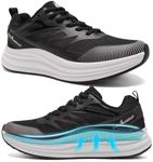 Women's Orthopedic Walking Shoes: Plantar Fasciitis Neuropathy Arch Support Swollen Feet Heel Pain Relief Trail Sneakers, Breathable Metatarsal Workout Gym Training Road Running Shoes Black Size 7