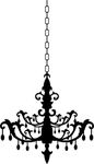 Newclew Burnish Chandelier Vinyl Wall Decal 2 (Chandelier)