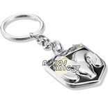 ARKOSKNIGHT Creative Logo Keychain for 3D Chrome Metal Alloy Key Chain Gifts for Women and Men Keyring Universal Size(Rann Black)