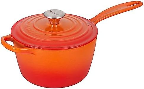 Le Creuset Signature Enamelled Cast Iron Saucepan With Anti Drip Pouring Lip and Vented Lid, For All Hob Types, 18 cm, 1.8 Litres, Volcanic, 21181180902430