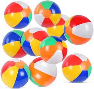 flintronic Pallone da Spiaggia, 10 Pezzi Pallone Gonfiabile Spiaggia, Palloni Acqua Pallone da Piscina per Bambini Adulti per Eestive all'aperto Festa