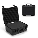 COSTWAY Portable Waterproof Hard Case, Compact Camera Case with Customizable Fit Foam, Dustproof Protective Tool Box for Electronics, Drones, Camera and Lens (13 Inch, 34x31x16cm)