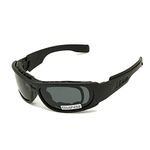 EnzoDate Polarized Ballistic Army Sunglasses Rx Insert Military Tactical Goggles 4 Lenses Kit