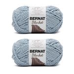 Bernat Blanket Blue Fog Twist Yarn - 2 Pack of 300g/10.5oz - Polyester - 6 Super Bulky - 220 Yards - Knitting/Crochet