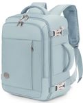 VANKEV 40x30x20 Ryanair EasyJet Eurowings Wizz Air Cabin Bag Underseat 24L Travel Bag Hand Luggage Backpack Carry-ons Cabin Size for Airplanes Flight Travel Ruscksack Fit 15.6 Inch Laptop LIGHT BLUE