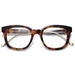 SOJOS Classic Square Blue Light Blocking Glasses Retro Computer Eyeglass SJ5060 with Tortoise Frame/Anti-Blue Light Lens