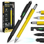 Gifts for Men Dad Him, Fathers Day,Multi-Tool 2Pc Pen Set,9 in 1 Multitool Pen,Unique Christmas Gifts for Men, Husband, Dad,Tool Gadget for Men Women, Stocking Stuffers Gifts for Men